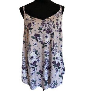 Torrid SZ 18/20 Lavender Purple Floral Print Tank